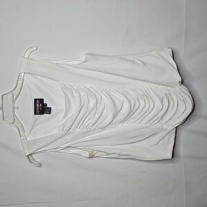 NWOT Terramina Collection New York ruched square neck sleeveless blouse top 12